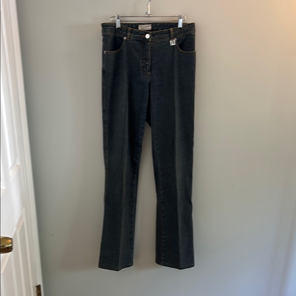St. John Blue Straight Leg Jeans Classic Style